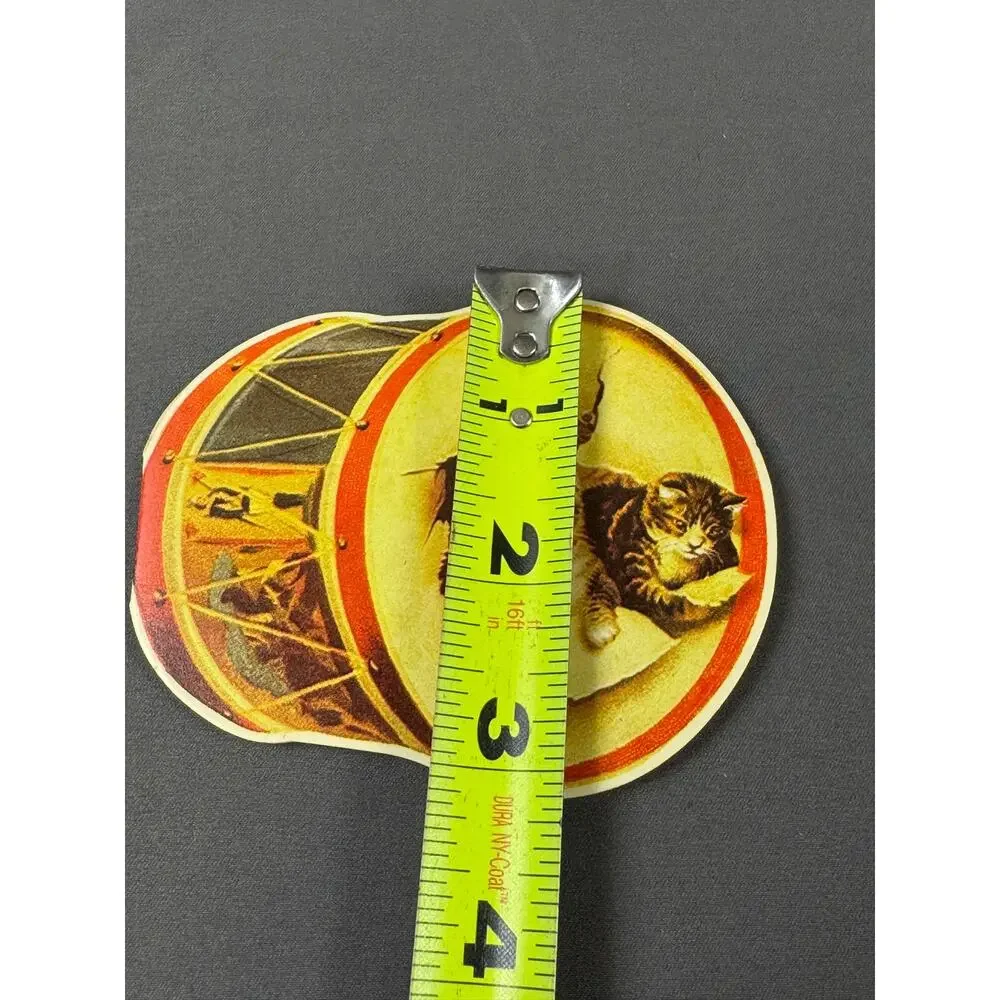 Qty 10 - Vintage 1982 Merrimack Gift Tags Cats In Drum Made In Hong Kong